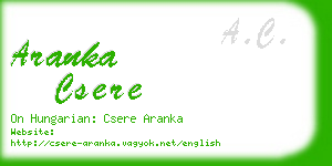 aranka csere business card